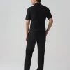 IMG_0600 Textured Black Polo Shirt
