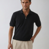 001 The Ribbed Zip Polo