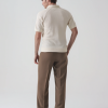 Textured Beige Polo Shirt