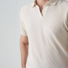 Textured Beige Polo Shirt